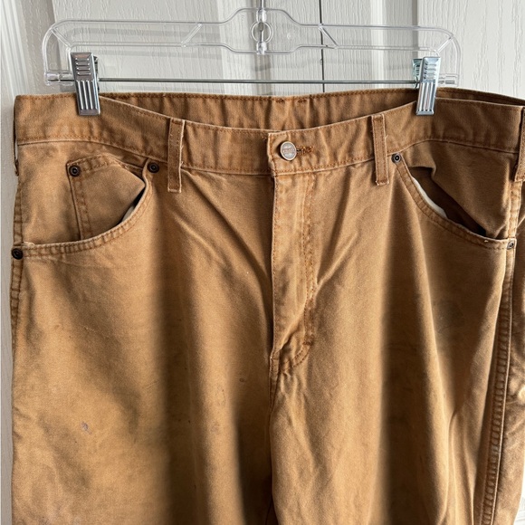 Dickies relaxed fit straight leg tan jeans size 36 x 32 - Picture 5 of 9